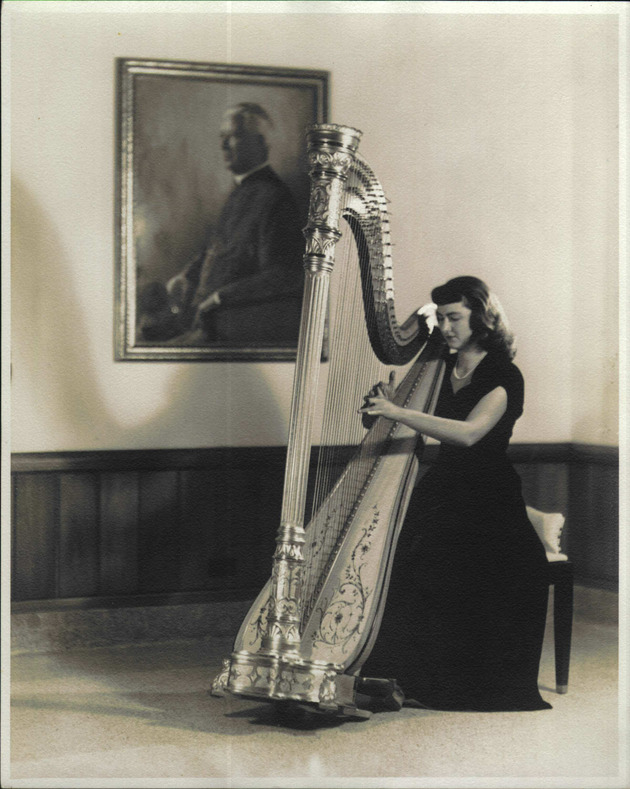 Margaret Monckton performs in honor of St. Cecilia, patroness of music, in Calaroga Hall